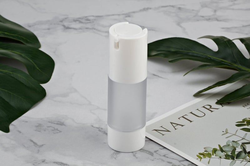 لونج واي زجاجة مضخة بدون هواء سعة 1 أونصة (30 مل) فارغة قابلة لإعادة الملء، حاويات أساس السفر، زجاجة مضخة مستحضرات التجميل بدون هواء لمطهر اليد، التونر، الجل، زيت الشعر، اللوشن وكريم الوجه (عبوة من 6 قطع، متجمد) - Image 5